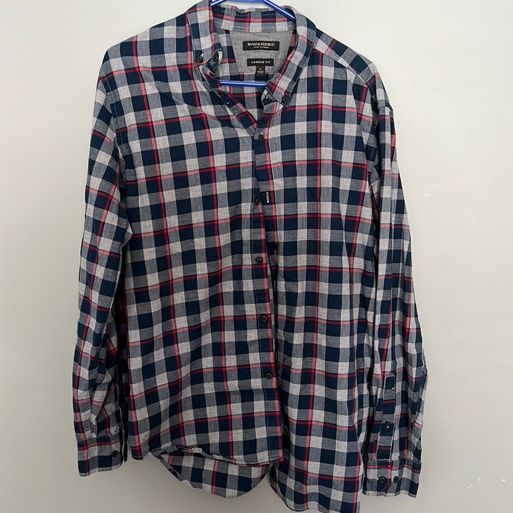 L flannel, barely worn, like new